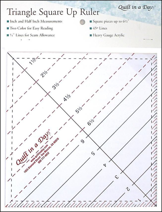 Triangle Square Up Ruler 6.5